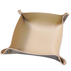 Leather Valet Tray, Small Catchall Tray, Desktop Storage Organizer, EDC Dump Tray for Key, Phone, Jewelry, Wallet, Coin, Watch (Khaki-S) - color: Khaki