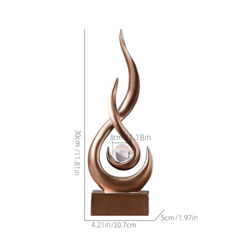 AWNR Abstract Art Deco Decor Statues for Home,Shelves,Table,Living Room, Dining Room,Modern Sculpture Decoraciones of Homes for Sale (Bronze) - color: Bronze