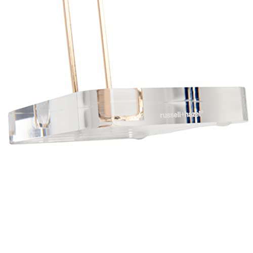 RUSSELL+HAZEL Acrylic Headphones Stand, Headset Holder, Office Accessories, Clear Acrylic with Gold Hardware, 4” x 5” x 10.5” (93922)