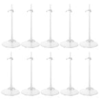 E-TING Transparent Dolls Holder Stand Support for 9inches-12inches Dolls - Pack of 10