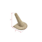 MOOCA 6 Pcs Set Burlap Finger Ring Display, Ring Holder Display, Jewelry Storage Jewelry Stands for Shows, Linen Color, 2" W x 2" H - color: Burlap Linen