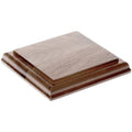 Plymor Solid Walnut Square Wood Display Base with Ogee Edge, 4.875" W x 4.875" D x 0.75" H - size: 4.875" x 4.875" x 0.75"