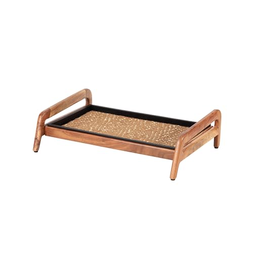 Anji Mountain Heavy Duty Waterproof Wooden Shoe Storage Mat Organizer/Boot Storage Tray Multi Use for Entryway with Coir, Tan and Khaki Insert, 1 Tier, Fits 2 Pair (26.5" Wide) - color: Tan and Khaki, size: 1 Tier, Fits 2 Pair