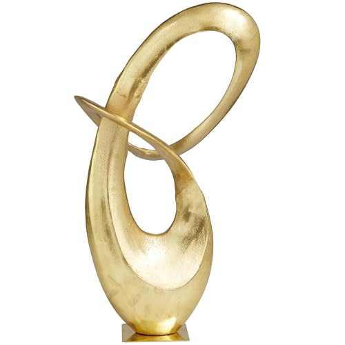 Deco 79 Aluminum Metal Abstract Decorative Sculpture Home Decor Statue, Accent Figurine 10" x 5" x 17", Gold - color: Gold, size: 10" x 5" x 17"