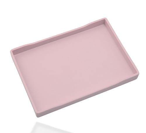 Pink Serving Tray (11.8 x 8.7 inch) for Serving Accessory, Spa, Coffee, Drinks, Wine, Tea, Bar, Party, Seasoning, Perfume and Display Use. - color: Pink-1 Tray, size: 11.8" x 8.7" x 0.8"