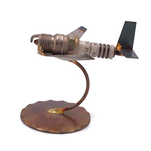 Jet Plane Collectible Handmade Metal Art Figurine, Desk Accessories, Trophy, Boss Gift, Home Office Décor, Airplane - style: Jet Plane