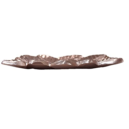 BBH Home's Handmade Bronze Novelty Shaped Aluminium Tray 6.88 x 6.88 x 0.78 AMBBVK043AB2020 - color: Bronze