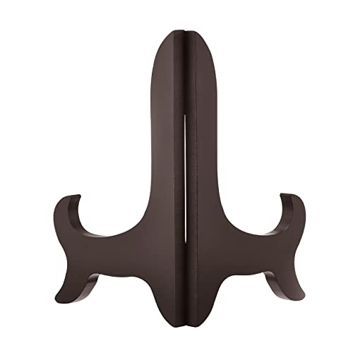uxcell 2pcs 7" Easel Plate Holder, Wooden Folding Display Stand Brown for Decorative Picture Frame - color: Brown, size: 7"