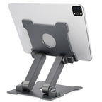 KABCON Adjustable Aluminum Tablet Stand (7-13.5 inch), Compatible with iPad, Surface Pro, FIRD HD 10, Samsung Galaxy Tab E, ASUS Transformer & Other Devices - color: Large-Grey