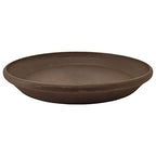 PSW Pot Collection AP30C 12-inch Plastic/Stone/Wood Composite Plant Saucer Drip Tray – No Drainage Hole (Drillable), Indoor/Outer Water Tray, Chocolate - color: Chocolate, size: 12-Inch