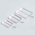 UNIQOOO 3" Clear Acrylic Stand | 10 Pack 3mm Slot Wedding Sign Holders, Perfect for Wedding, Table Number, Exhibition, Office, Restaurant, Business