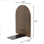 Large Bookend Hold Heavy Books- 7x4x5in 3 Pack Wood Bookends for Heavy Books Heavy Duty Walnut Book Ends for Men Wood Bookends for Office Desk Non-Skid - color: Walnut-r-3pair