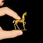 Retro Handcrafted Elegant Abstract Horse Statue 100% Solid Brass with Smooth Curves Raised Leg, Ideal Home Decor Item Collectible Desk Accessory Office Scene Ornament Artistic - Artistic Enhancement - style: Artistic Horse
