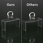 HIIMIEI Acrylic Display Riser, 3 Step 9" Large Acrylic Risers, Clear Rectangular Display Shelf for Cupcake Stand, Tiered Display Stand for gemstone, curio, Anime figurines, Collectibles - size: 9'' - 3PCS