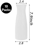 SOUJOY 10 Pack Composite Plastic Flower Vase, White Conic Floral Vase Home Decor Centerpieces, Small Unbreakable Vases for Decor Living Room - size: 7.11 cm x 7.11 cm x 20.1 cm