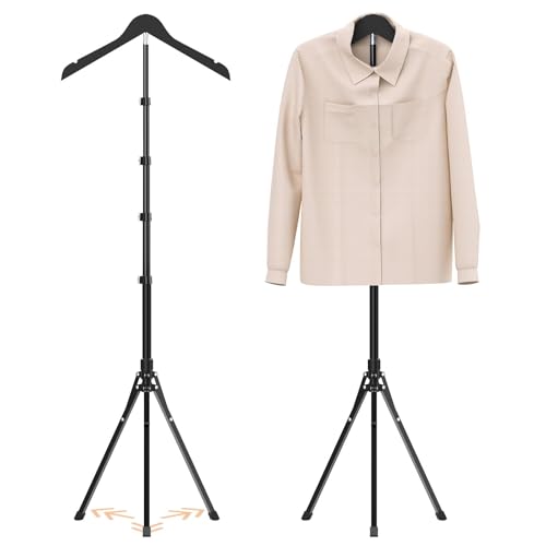 Adjustable Shirt Display Stand 32-63 Inch, Foldable Clothing Display Stand Mannequin Torso for Retail Vendors, Multi-Use Steamer Rack Stand for Clothes Garment - color: 1 Pack