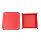 siduater Valet Tray Desktop Storage Organizer – Vegan Leather Catchall Tray Bedside Vanity Tray Nightstand Caddy Holder for Remote Controller, Watch, Keys, Phone, Wallet, Coin, Jewelry, Red - color: Red