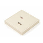 Oirlv Microfiber Jewelry Stud Earring tray Display Tray Earring Display Organizer Tray(Beige) - color: Stud earrings P13406