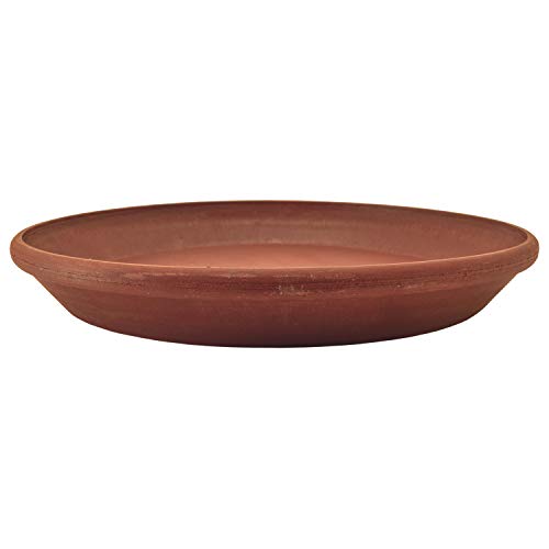 PSW Pot Collection AP30TC 12-inch Plastic/Stone/Wood Composite Plant Saucer Drip Tray – No Drainage Hole (Drillable), Reusable Indoor/Outer Water Tray, Terra Cotta Color - color: Terra Cotta, size: 12-Inch