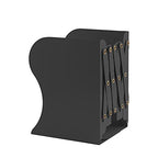 MSDADA Adjustable Bookends, Bookends for Heavy Book, Expandable Book Organizer for Office, School, Libraries, Extends up to 19 inches (Black) - color: Black