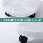 Decorative Marble Riser for Display - Cute Home, Bathroom, Kitchen Decor - Beautiful Pedestal Stand Uniquely Displays Your Decorations - Perfect Tray to Add Beauty