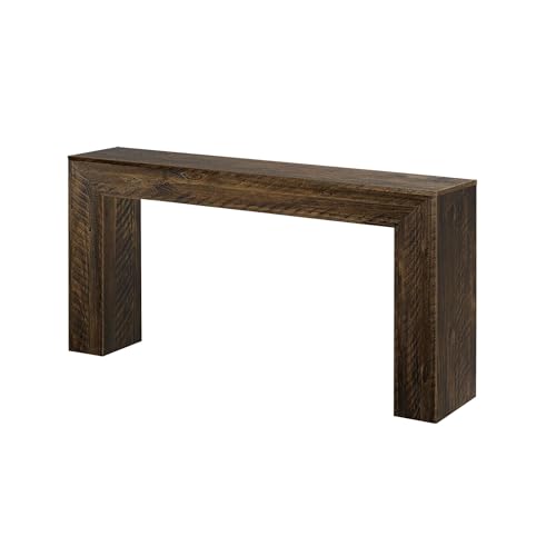Plank+Beam 66 Inch Camden Console Table - Solid Pine Wood, Easy Assembly for Living Room or Entryway, Rustic Barnwood - color: Rustic Barnwood, size: 66 Inch