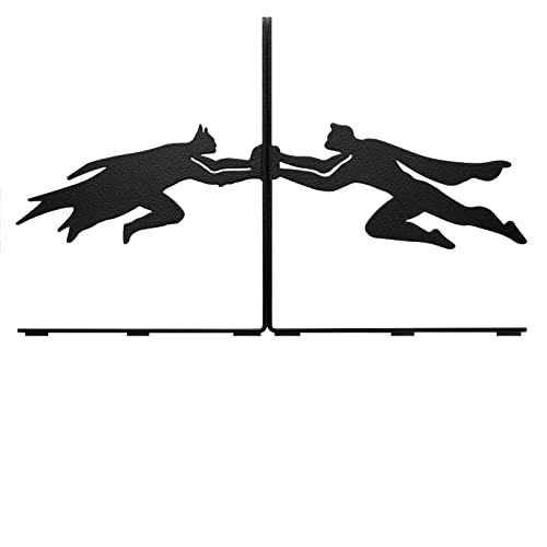 Superheros Decorative Bookends, Book Stopper, Metal Bookends, Book end Holders Book Stopper for Heavy Books Home/Office Decor/Shelves, Children Room Décor (Weight 2.5 Pound/Pair)