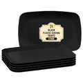 R-kay 6 Pack Plastic Serving Trays - 12.75 x 8.25, Party Platters - Black - color: Black