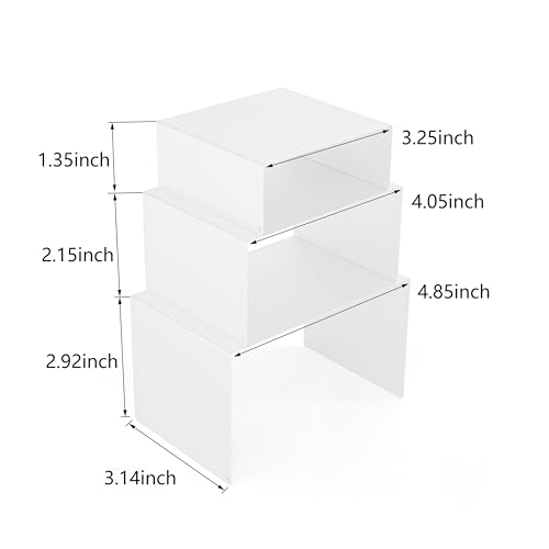 Gonice Metal Display Riser, 2 Sets Gold Display Stands for Dessert, Cupcake and Funko Pop Figures - color: white