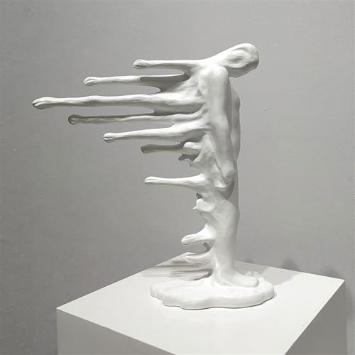 Statue Decorations Creative Abstract Character Sculpture Ornament Inspirational Entrance Room Luxury Desktop Decorations Furnishings Home Decor Object(White)