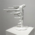 Statue Decorations Creative Abstract Character Sculpture Ornament Inspirational Entrance Room Luxury Desktop Decorations Furnishings Home Decor Object(White)
