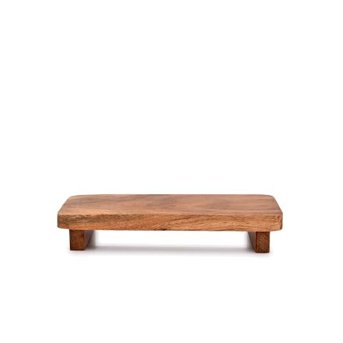Samhita Display Stands Acacia Wood Modern Farmhouse Décor Displays Decorations for Rustic Home and Kitchen Décor (9" x 4" x 1.5")