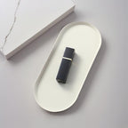White Silicone Vanity Tray, 8.66x3.94 Inch Oval Food-Grade Counter Organizer, Dishwasher Safe Scratch-Proof Storage Tray for Jewelry Makeup Bathroom Desk - color: White
