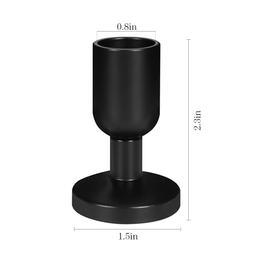 SHOHAYTO Vintage Black Taper Candle Holders Set of 8, Black Candle Stick Holders for Dining Table, Wedding Centerpiece, or Festive Mantel Decor - color: Black