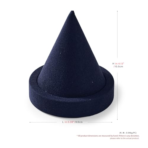 Microfiber Single Bracelet Bangle Display Stand Jewelry Bracelet Bangle Cone Display for Selling(Blue) - color: Blue