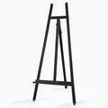 A - Frame Wooden Display Easel - Adjustable Lyre Beechwood Studio Easel Stand Holding Canvas Up to 90", Inclinable Artist Floor Painting Easel for Artwork Painting, Black - color: Black
