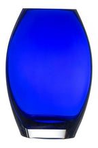 Barski - Handmade Glass - Oval Shaped vase - Cobalt - 8.5 "H (8.5 Inches High) Made in Europe