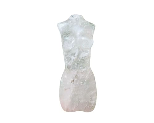 Natural Clear Quartz Female Model Figurine Hand Carved Body Sculpture Statue Gemstone Small Figurine Reiki 3 Inch Home Office Decor Ornaments 100-150 Grams - color: Clear Quartz