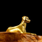 CHOVY Retro Crawling Dog Sculpture-Stretched Neck Pose, Handcrafted 100% Solid Brass-Ideal Home Decor Desk Ornament Collectible Art Piece Office Desk Accent Artistic Scene Decoration - style: Lying Dog