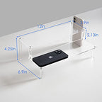 BYCY Acrylic Clear 2-Tier Riser Display Shelf for Figures, Desserts Holder, Collections Organizer and Cosmetic Items Shelf (12" x 6.9" x 4.25") - color: 2tier-clear
