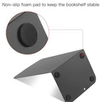 2Pcs Metal Bookends Heavy Duty Black/White Book Ends Support for Shelves Modern Minimalist Style Bookends Multi-Purpose Book Stoppers for Heavy Books School Office Library