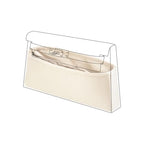 DGAZ Silk Purse Organizer Insert Fits Hermes Kelly Elan Bags，Silky Smooth Bag Organizer，Luxury Handbag & Tote Shaper(Craie) - color: Craie