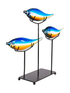 Dale Tiffany AS24126 Murano Style Garfish Handcrafted Art Glass Sculpture with Stand, Blue, 15-Inch Wide - size: 15-Inch Wide