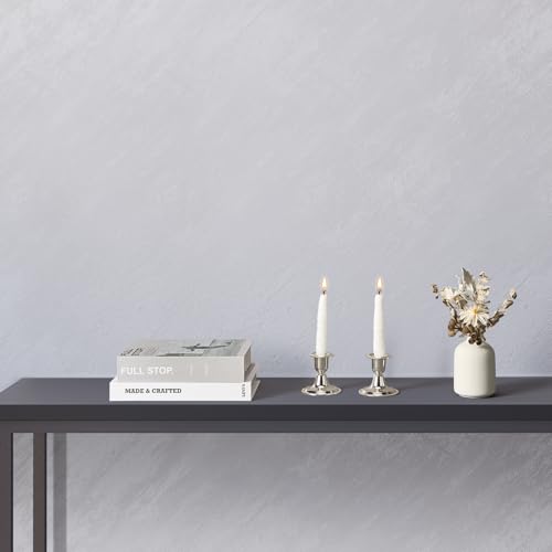 Rite Lite Silver Luxury Candlestick Holder Set Beautiful Candle Holders 2.5" - for a Modern Centerpiece, Shabbat Gifts, Shabbat Candle Holders - size: 2.5"