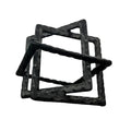 Medium Decorative Aluminum Modern Art Sculpture for Coffee Tables & Consoles Abstract Geometric Design, Black Matt Finish | Collectible Figurines
