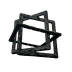 Medium Decorative Aluminum Modern Art Sculpture for Coffee Tables & Consoles Abstract Geometric Design, Black Matt Finish | Collectible Figurines