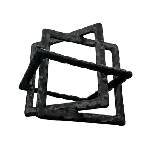 Medium Decorative Aluminum Modern Art Sculpture for Coffee Tables & Consoles Abstract Geometric Design, Black Matt Finish | Collectible Figurines