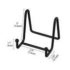 Artliving Plate Stands for Display - Iron Easel Stand Plate Holder Display Stand Picture Frame Stand for Pictures | Photo|Decorative Plate |Dish | Tabletop Art - 3 inch-Black - size: 3“（1 pack）
