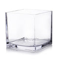 Enova Floral Cube Glass Vase - 6 x 6 Inch Square Vases with Floating Candle Holders, Perfect for Wedding Centerpieces and Home Office Decor - Set of 1 - size: 6x6x6