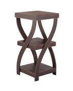 The Lakeside Collection Distressed Twisted Wood Accent Table - Walnut - color: Walnut